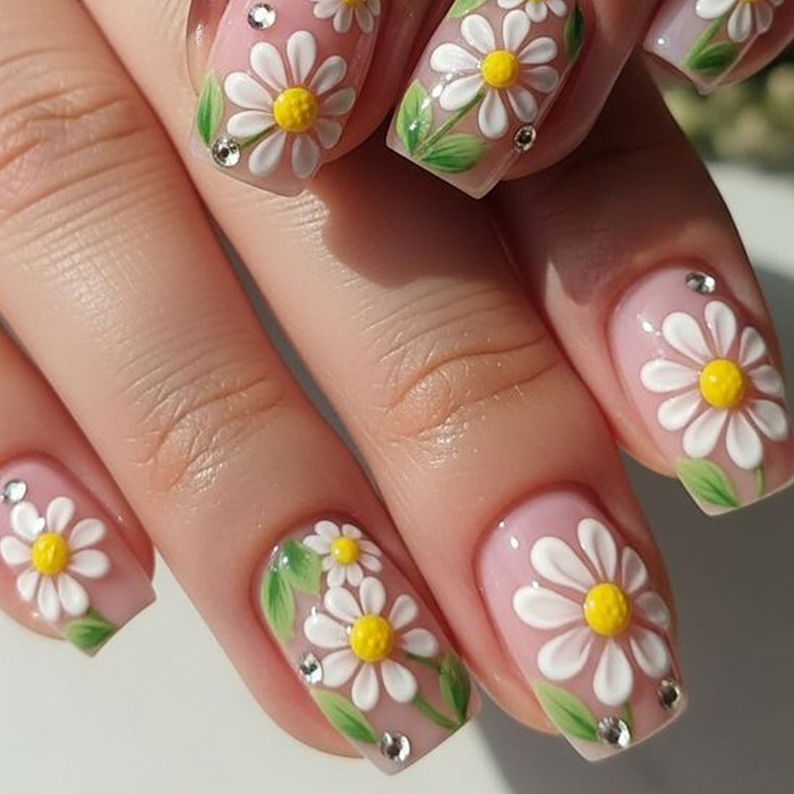 Faux ongles courts et moyens p - Pressed Flower Art avis et prix